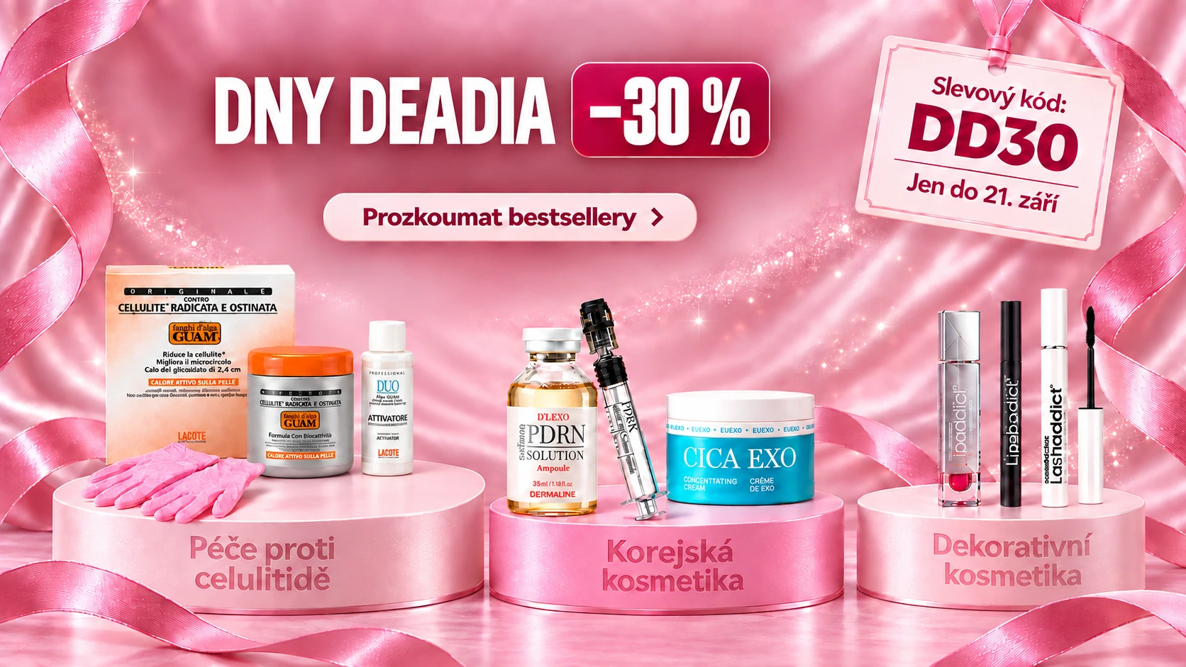 Dny Deadia −30 %. Slevový kód DD30. Jen do 21. září. Prozkoumat bestsellery.