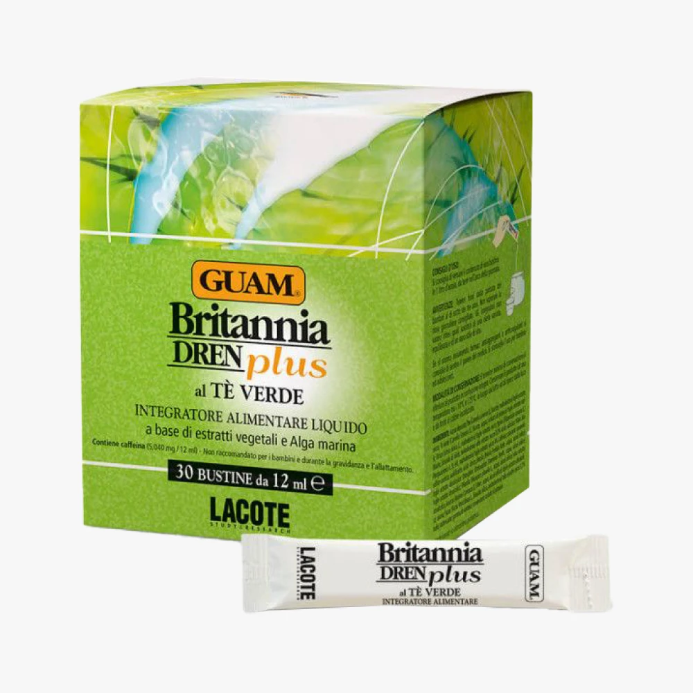 Odvodňující nápoj Britannia dren plus se zeleným čajem